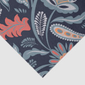 Mousseline Tissu ou papier découpage - Boho Bold Floral Blue (Détail)