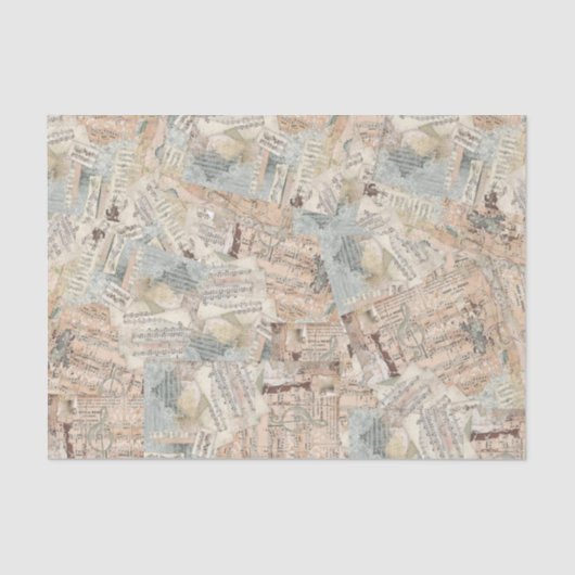 Mousseline Tissu ou papier découpage Collage des feuilles de (Recto)