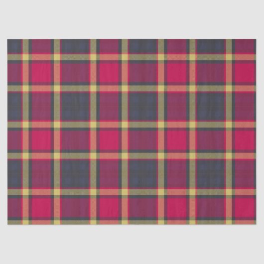 Mousseline Tissu ou papier découpage - Tartan écossais (Recto)