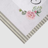 Mousseline Tissu Papier à bande florale (Détail)