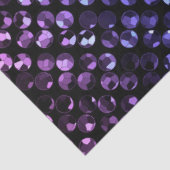 Mousseline Tissu Papier à cristaux violets (Détail)