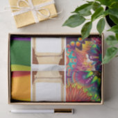 Mousseline Tissu Papier à papier rayures florales (Cadeau)