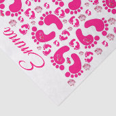 Mousseline Tissu Papier Bébé Pieds Fille Eléphants (Détail)