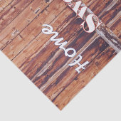 Mousseline Tissu Papier Bois Maison Sweet Home (Détail)