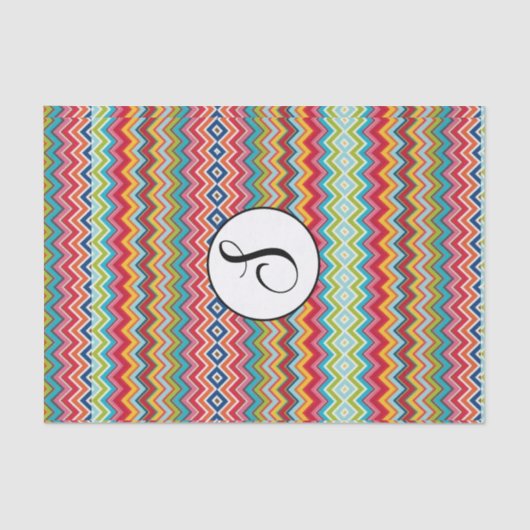 Mousseline Tissu papier Chevron (Recto)