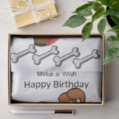 Mousseline Tissu Papier Chien Bones Crème glacée (Cadeau)