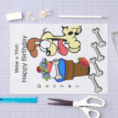 Mousseline Tissu Papier Chien Bones Crème glacée (Artisanat)