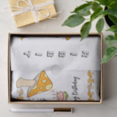 Mousseline Tissu Papier Frog Ribbit Champhroom Joyeux anniver (Cadeau)