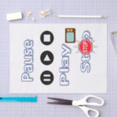 Mousseline Tissu Papier Lecture Arrêt (Artisanat)