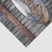 Mousseline Tissu Papier Loups Bois (Détail)