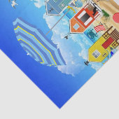 Mousseline Tissu Papier Plage Plage Plaisir Octopus (Détail)