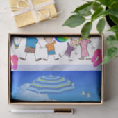 Mousseline Tissu Papier Plage Plage Plaisir Octopus (Cadeau)