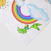 Mousseline Tissu Papier Plage Plaisir Octopus Rainbow (Détail)