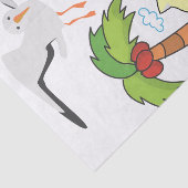 Mousseline Tissu Papier Seagull chat Chien Palm Tree Beach (Détail)