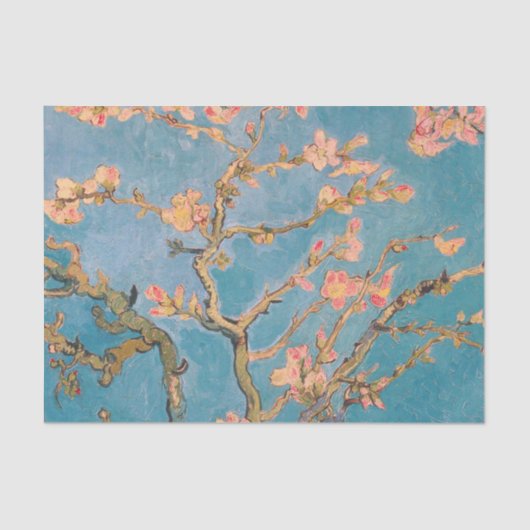 MOUSSELINE TISSU PAPIER VAN GOGH ALMOND BLOSSOM (Recto)