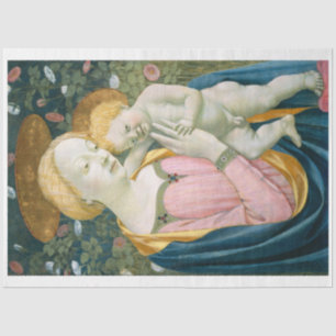 MOUSSELINE TISSUE PAPIER : MADONNA & ENFANT : VENEZIANO : 146