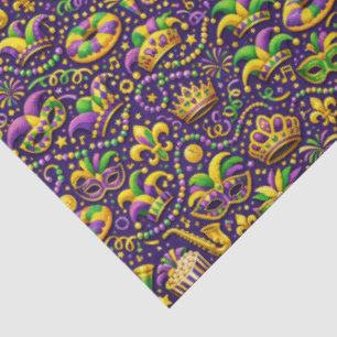 Mousseline Tissus en papier Mardi Gras pour fête