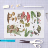Mousseline Toadstool découpage papier éléments en bois (Artisanat)