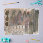 Mousseline Tons chocolatés Abstrait Papier grand format (Artisanat)