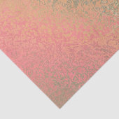 Mousseline Tons verts et Motifs orange Tissus Papier (Détail)