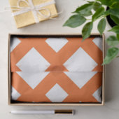 Mousseline Treillis orange sur papier blanc (Cadeau)