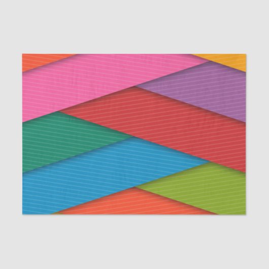 Mousseline Triangles colorés en papier de tissus (Recto)