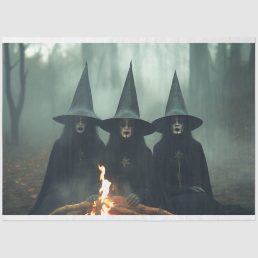 Mousseline Trois Sorcières 2 Papier Découpage (Recto)