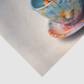 Mousseline Trousse Whimsical Fox dans papier découpage Teacup (Détail)