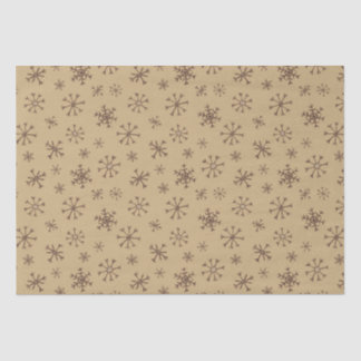 Mousseline Twig Snowflakes Tissus Papier