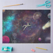 Mousseline Un astronaute flottant dans le papier de découpage (Artisanat)