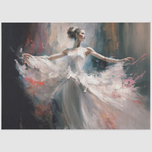 Mousseline Une danse des couleurs Papier Tissu (Recto)