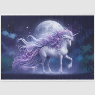 Mousseline Unicorne Du Papier Tissu Nocturne