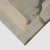 Mousseline Urne bleue/or avec Fleurs Papier Tissu (Détail)