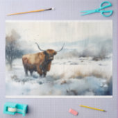 Mousseline Vache Highland dans le papier de découpage de neig (Artisanat)
