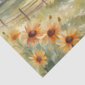 Mousseline Vaches d'aquarelle dans le champ de fleur Papier d (Détail)