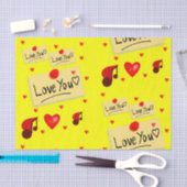 Mousseline Valentines en papier décoratif baisers (Artisanat)