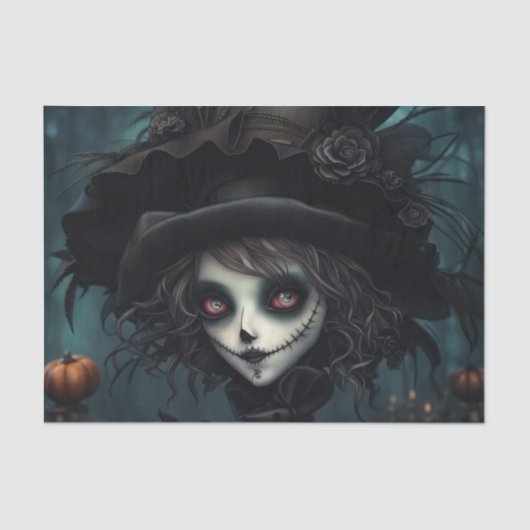 Mousseline Venez Avec Moi Femme Scareck Déchoupage Papier (Recto)