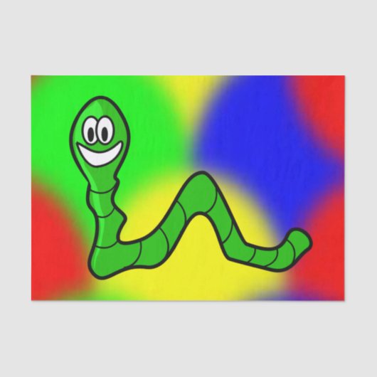 Mousseline Vers en papier de tissu décoratif (Recto)