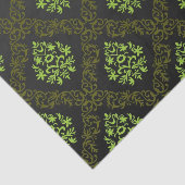 Mousseline Vert floral de papier peint (Détail)