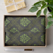 Mousseline Vert floral de papier peint (Cadeau)