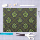 Mousseline Vert floral de papier peint (Artisanat)
