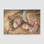 Mousseline Vierge Marie et bébé Jésus 1 Papier Découpage (Recto)