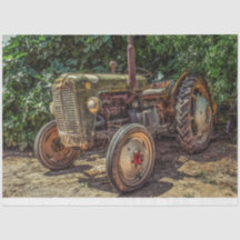 Vieux tracteur agricole 3 Papier de papier de déco