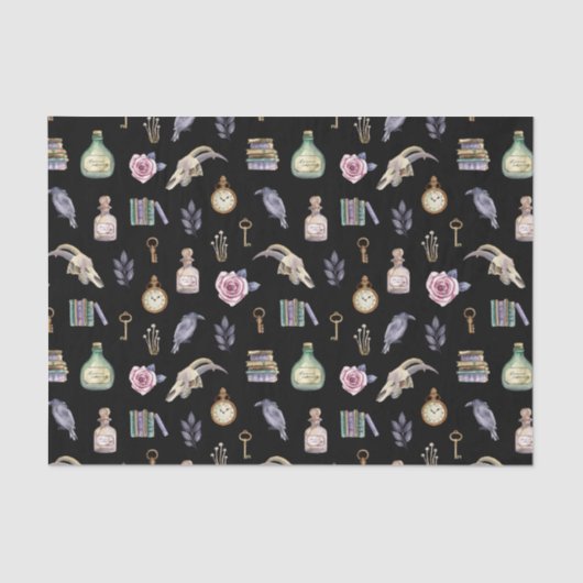 Mousseline Vintage Halloween Éléments Motif papier (Recto)