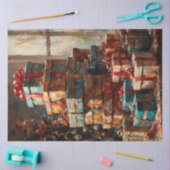 Mousseline Vintage Noël Présente Pile Découpage Papier (Artisanat)