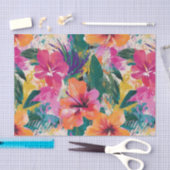Mousseline Vivid papier de découpage Abstrait de l'Hibiscus (Artisanat)