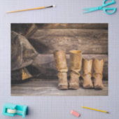 Mousseline Western Cowboy Boot Decoupage papier de tissus (Artisanat)