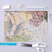 Mousseline WILLIAM MORRIS CHASSE CHASSE BLANC Tissus papier (Artisanat)