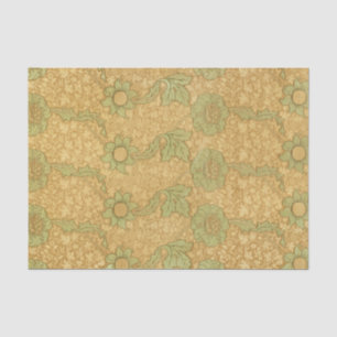 Mousseline William Morris MOTIF EN papier Tissu JAUNE
