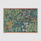 Mousseline William Morris Pheasant Découpage Tissu papier (Recto)
